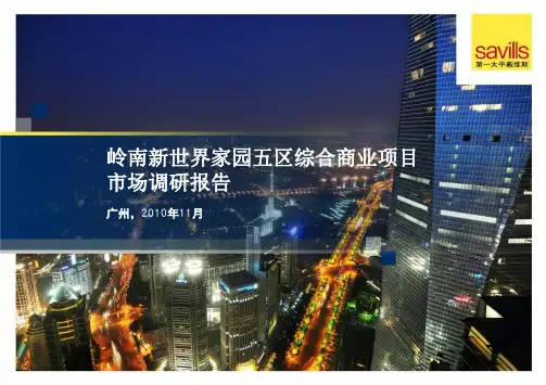 综合商业项目市场调研报告