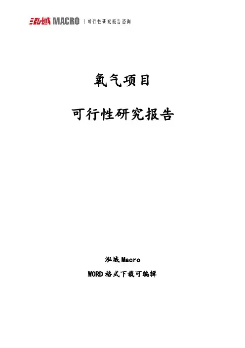 氧气项目可行性研究报告