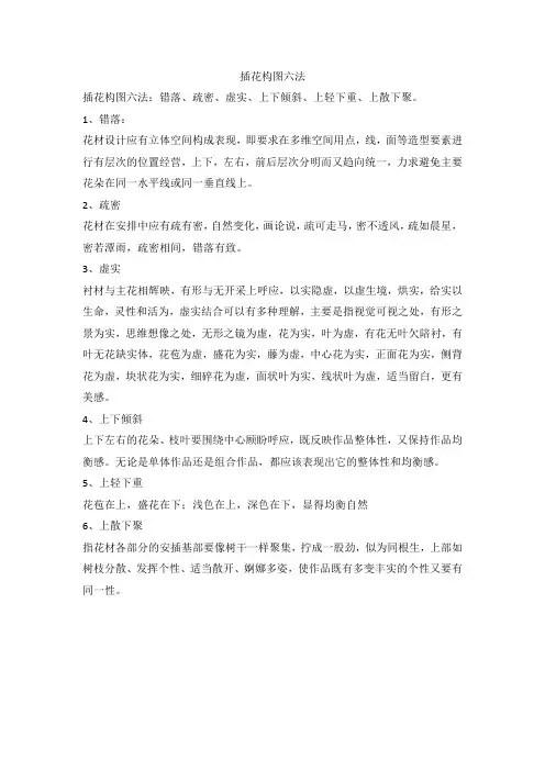 插花构图六法