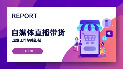自媒体直播带货运营工作总结汇报PPT