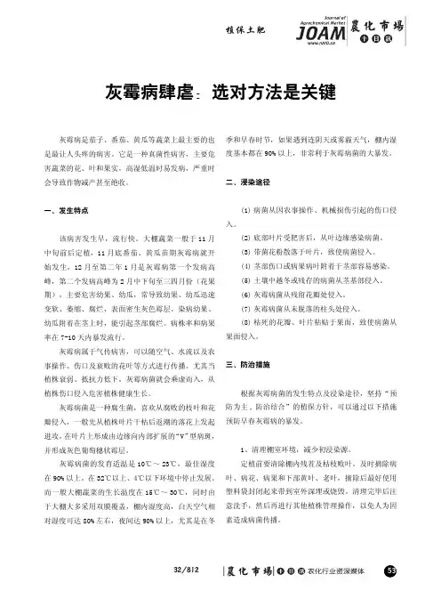 灰霉病肆虐：选对方法是关键