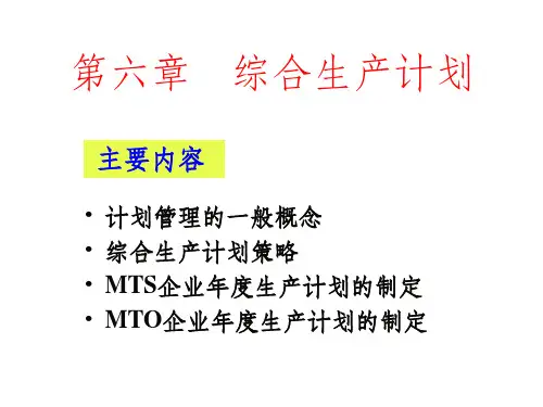 综合生产计划