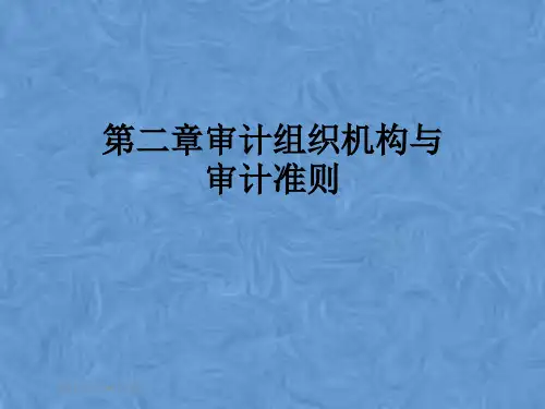 第二章审计组织机构与审计准则