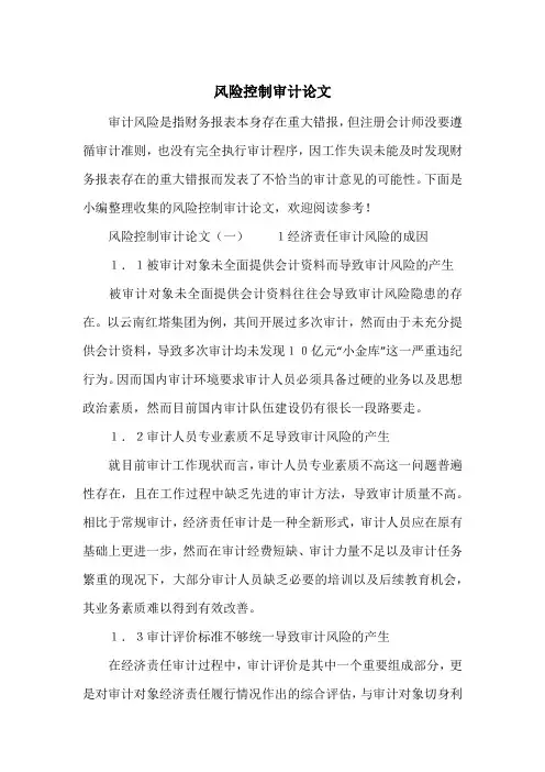 风险控制审计论文
