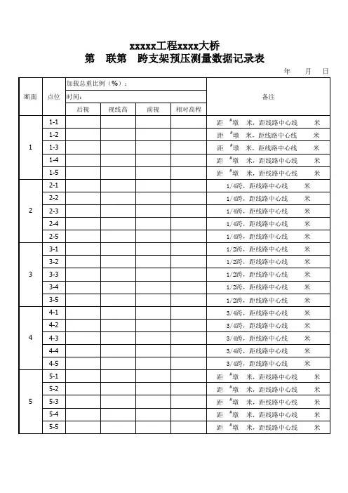 预压数据记录表