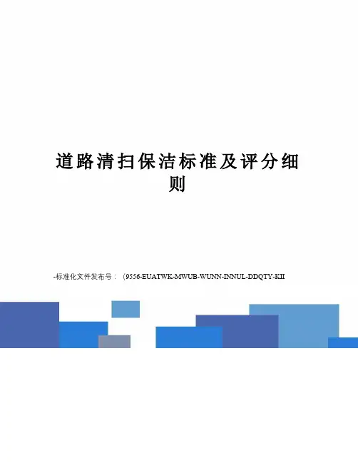 道路清扫保洁标准及评分细则