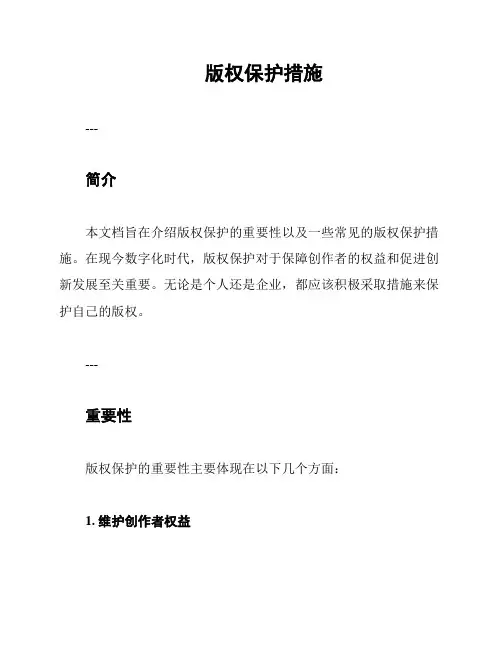 版权保护措施