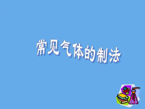 中考化学复习课：常见气体的制法 课件