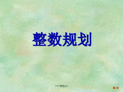 整数规划ppt课件