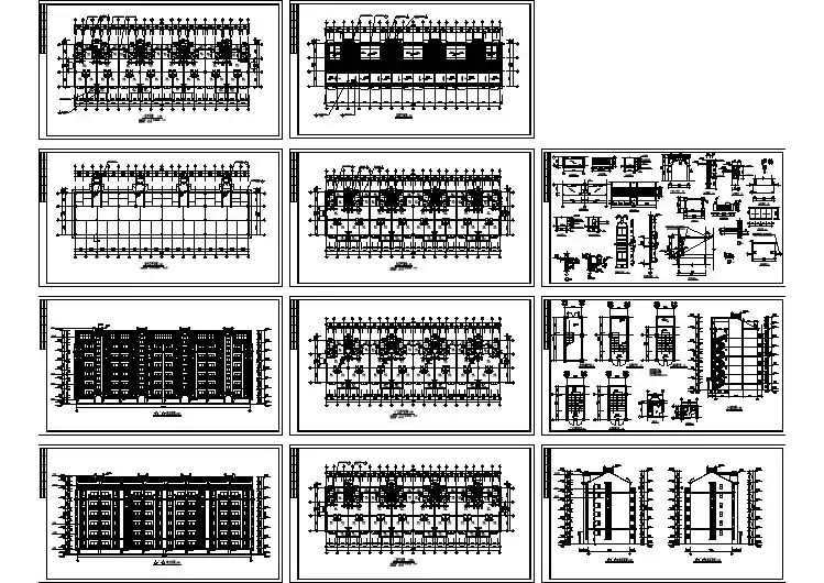 某地小区多层住宅楼建筑施工图(共11张)