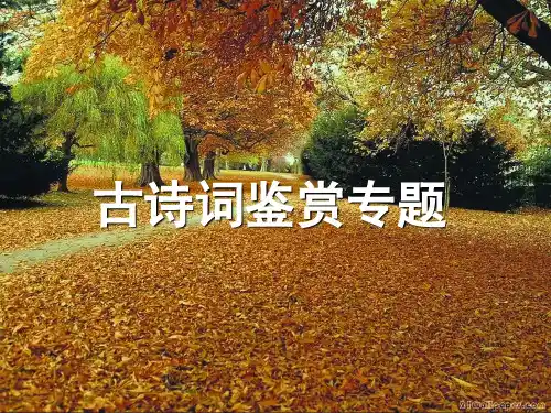 古诗词鉴赏精品PPT课件