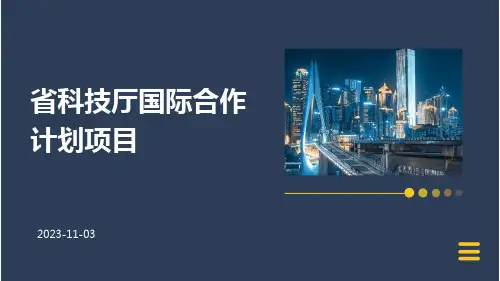 省科技厅国际合作计划项目