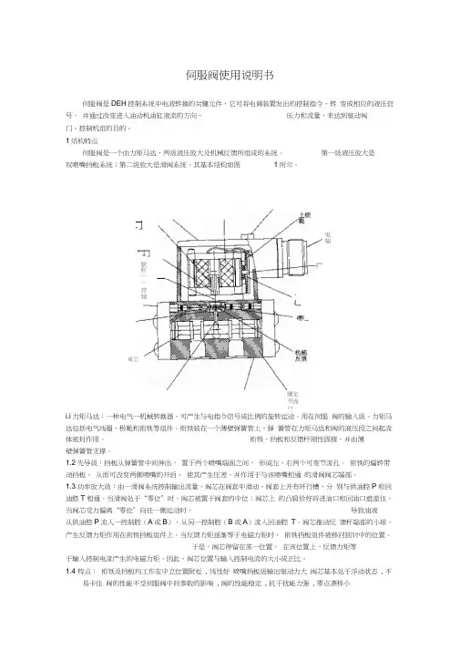 伺服阀使用说明书