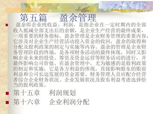 财务管理 - 盈余管理 (2)