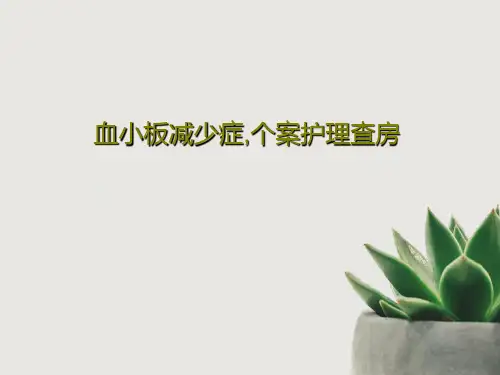 血小板减少症,个案护理查房共25页