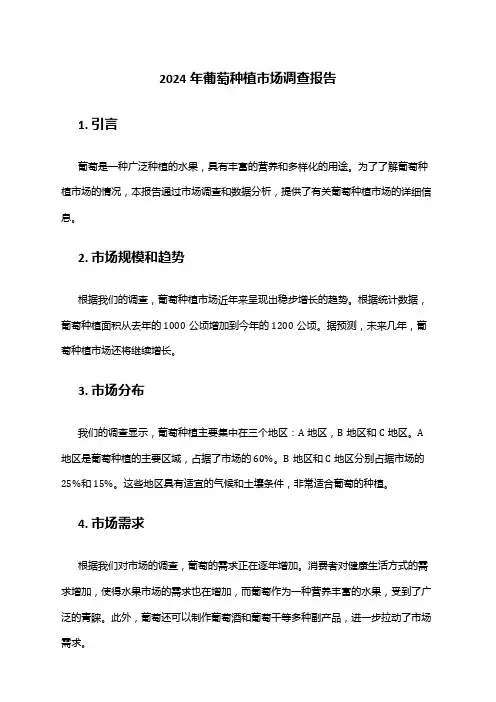 2024年葡萄种植市场调查报告