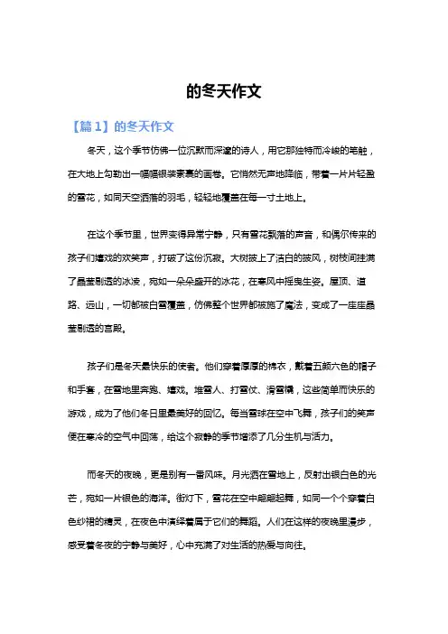 的冬天作文