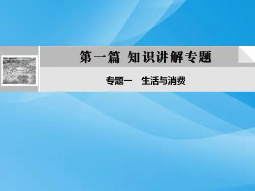 知识讲解专题一生活与消费PPT课件 人教课标版
