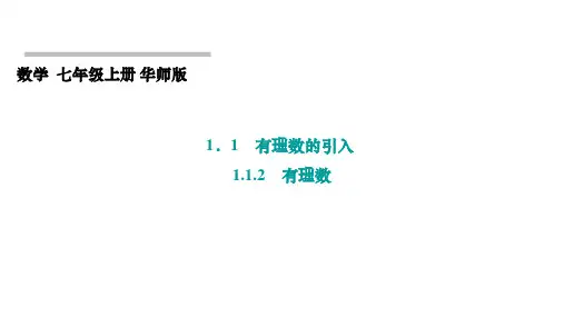 华东师大版(2024)七年级数学上册 第1章 习题课件 1.1 有理数的引入 1.1.2 有理数