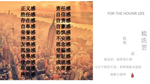 人教版七年级道德与法治下册第二单元第五课 品味情感的韵味复习ppt课件