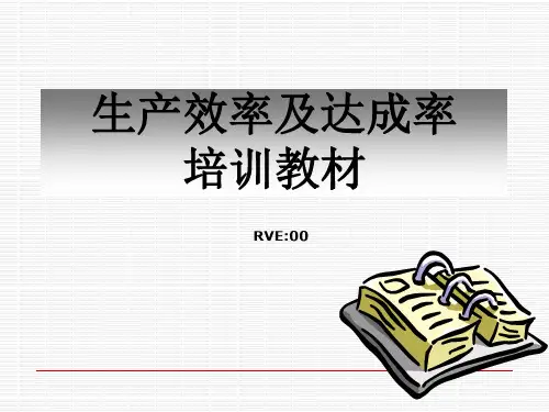 生产效率计算方式及相关公式套入