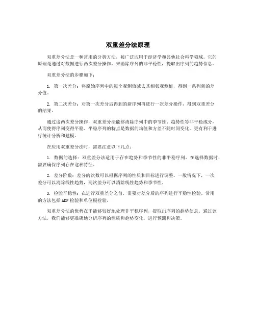 双重差分法原理