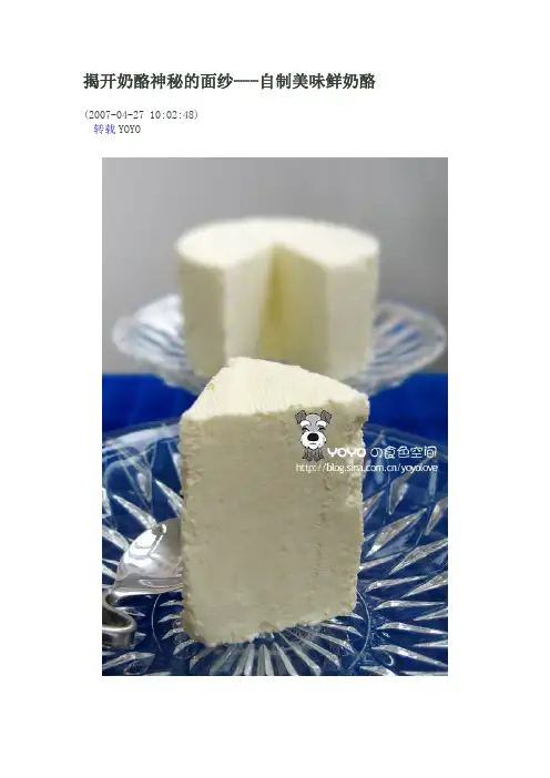 奶酪的制作方法