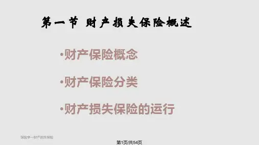财产保险PPT课件