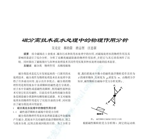 磁分离技术在水处理中的物理作用分析