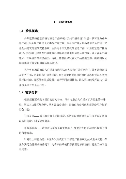 公共广播系统方案