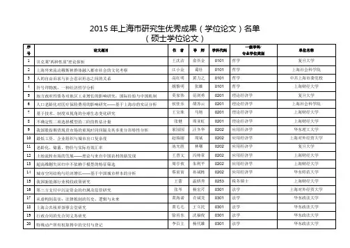 硕士学位论文-上海市教委