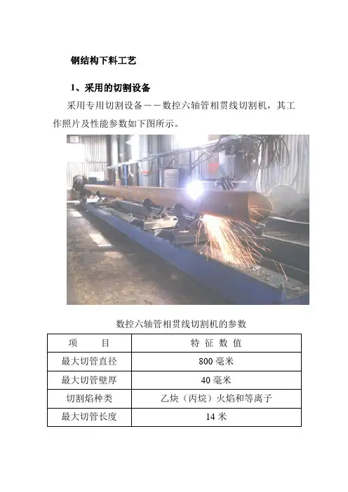 钢结构下料工艺