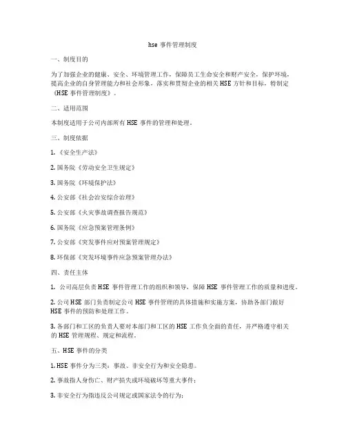 hse事件管理制度