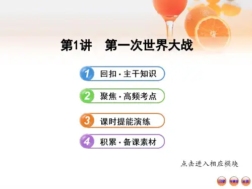 人民版选修三 第一次世界大战