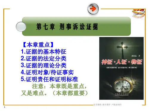 第七章 刑事诉讼证据