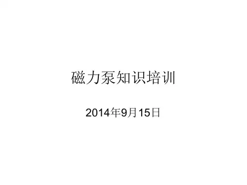 磁力泵培训(机修)