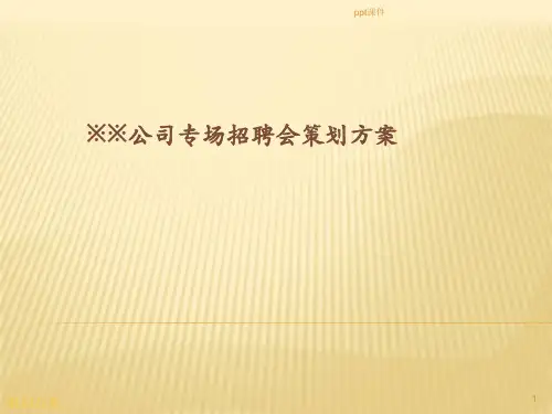 公司专场招聘会策划方案  ppt课件