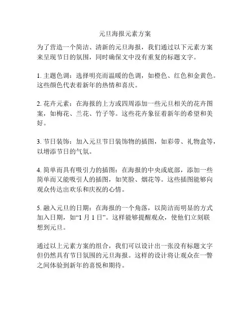 元旦海报元素方案