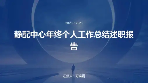静配中心年终个人工作总结述职报告 (2)
