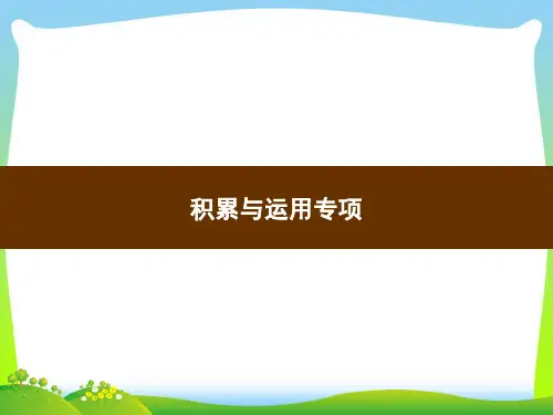 【新】人教部编版四年级下册语文习题课件-积累与运用专项(共7张PPT)