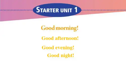 StarterUnit1Goodmorning!课件人教版英语七年级上册