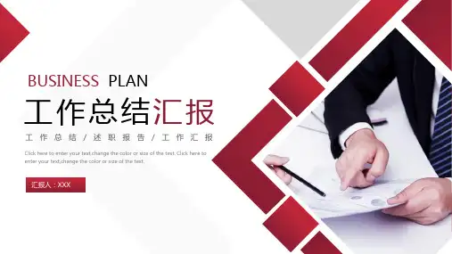 商务工作总结汇报ppt模板