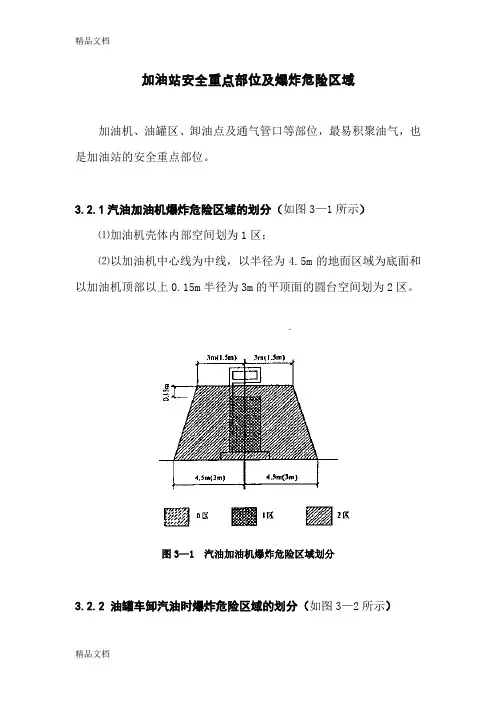 最新加油站安全重点部位及爆炸危险区域划分