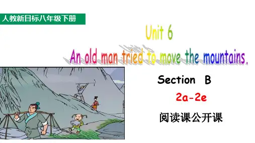 人教新目标八年级英语下册Unit 6 Section B 2a-2e