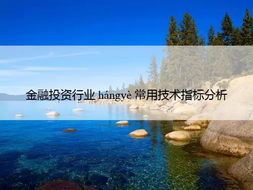 金融投资行业常用技术指标分析