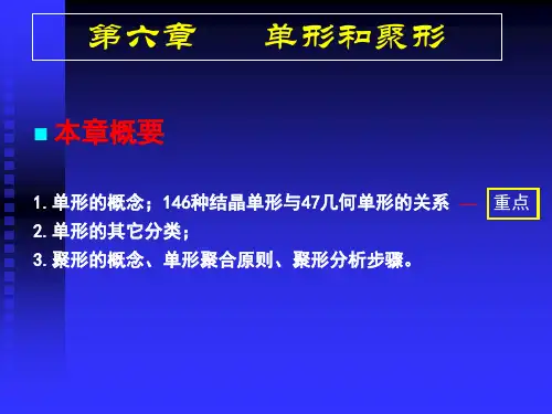 第六章 单形与聚形