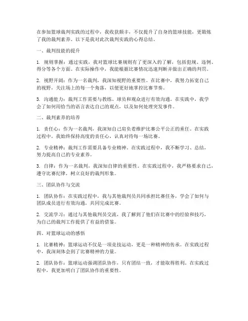 裁判实践心得总结范文