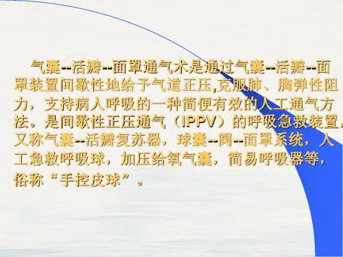 气囊活瓣面罩通气术课件ppt