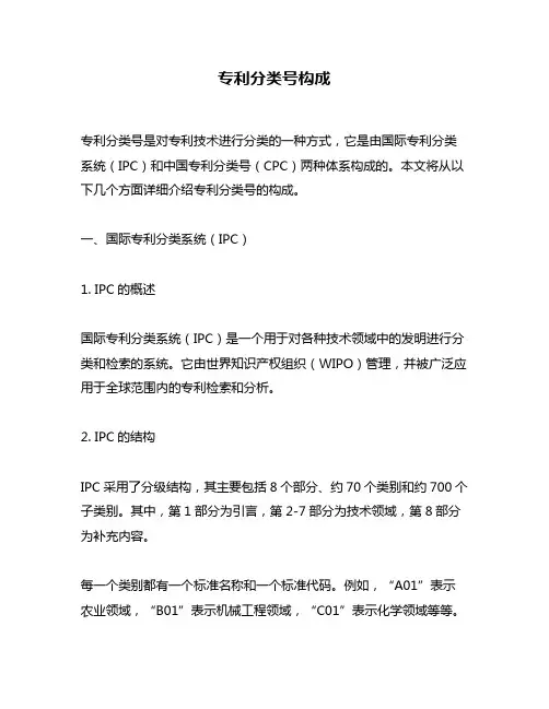 专利分类号构成