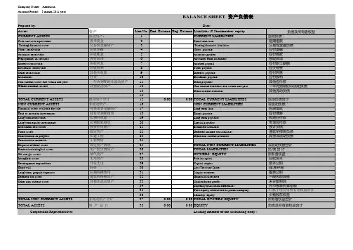 会计报表 (英文版)